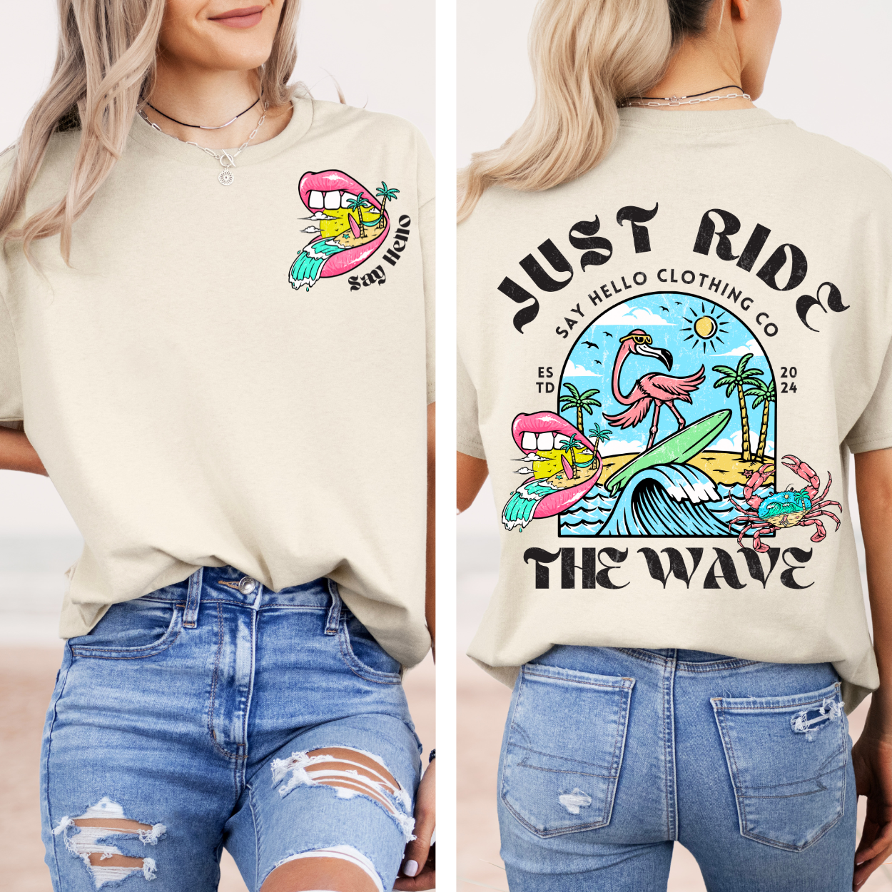 Ride the Wave AnxieTee – Embrace the Calm Amidst the Storm