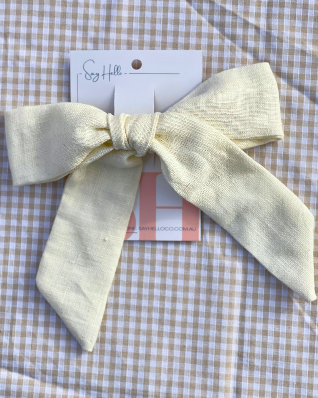 Linen Hair bows