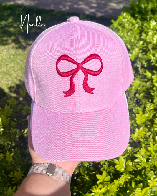 Embroidered Bow Caps