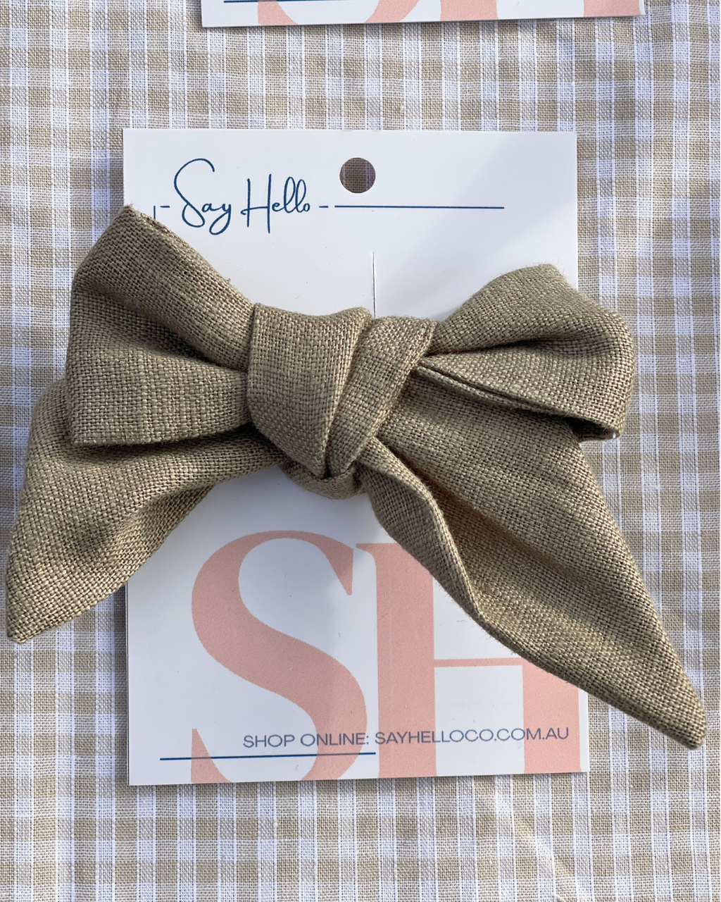 Linen Hair bows
