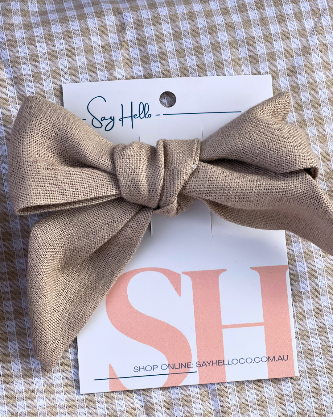 Linen Hair bows