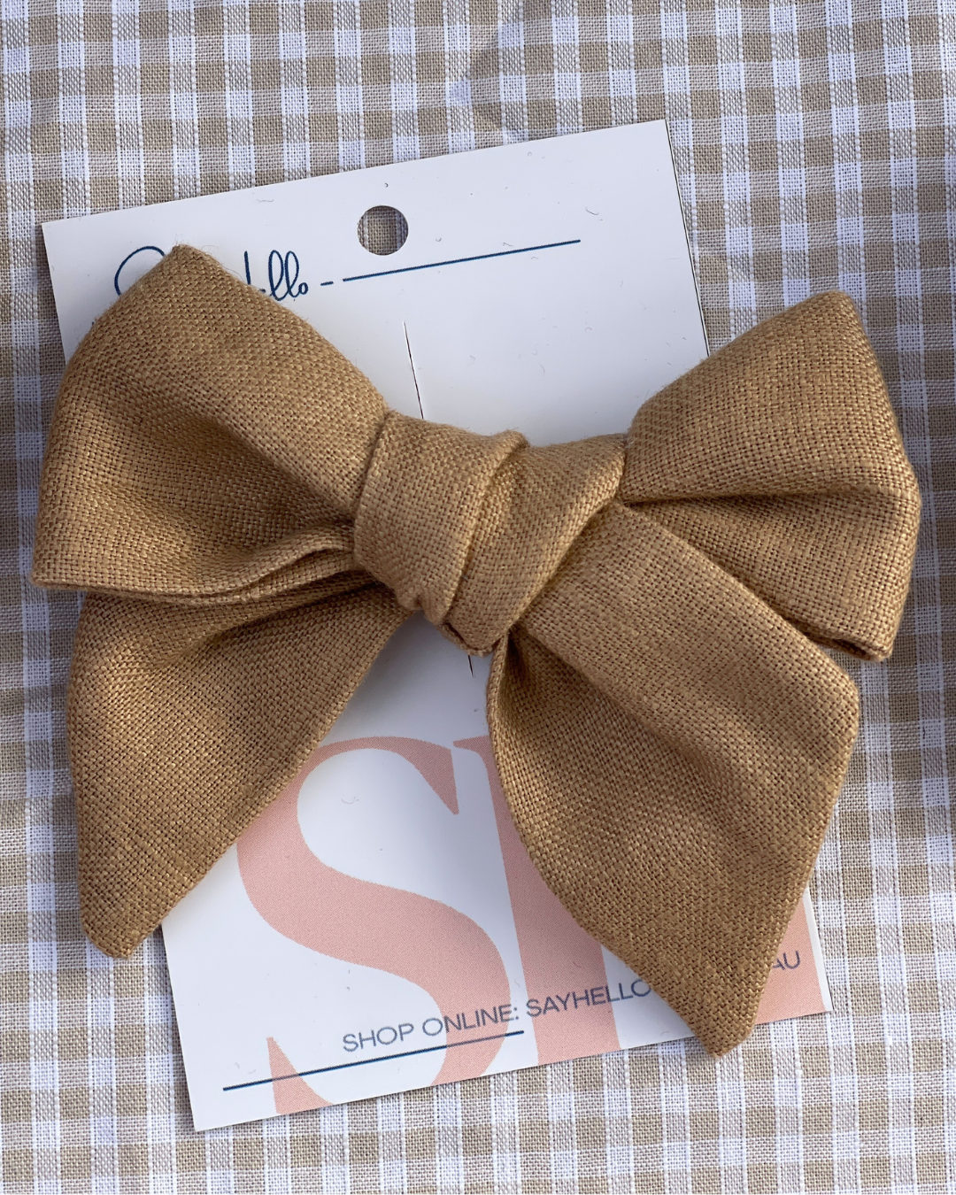 Linen Hair bows