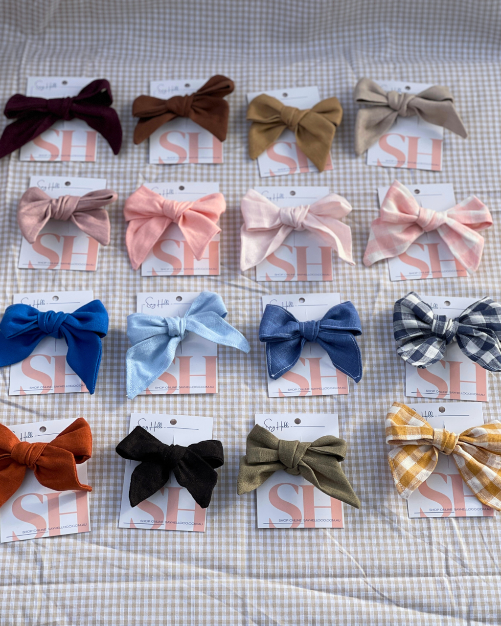 Linen Hair bows