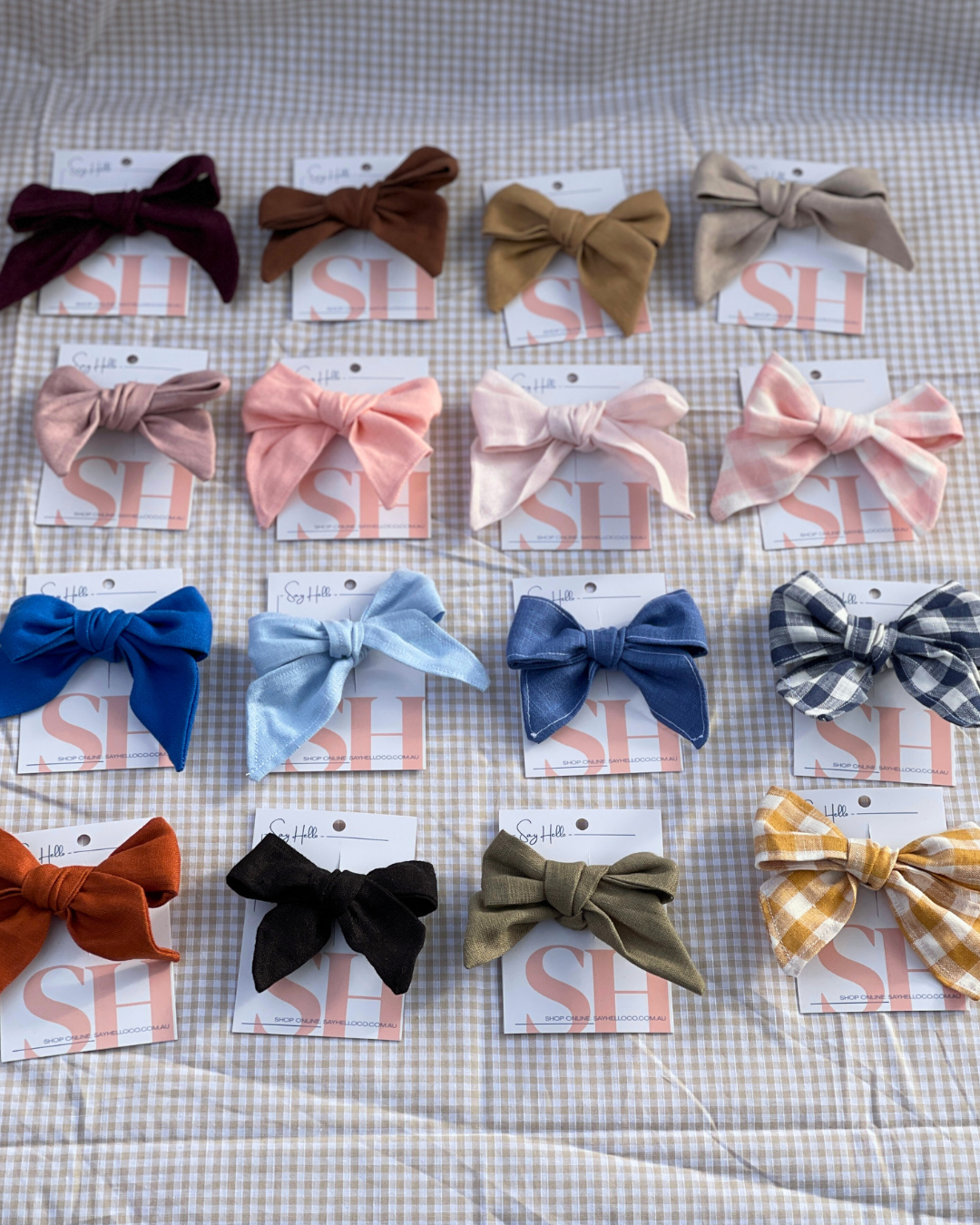 Linen Hair bows