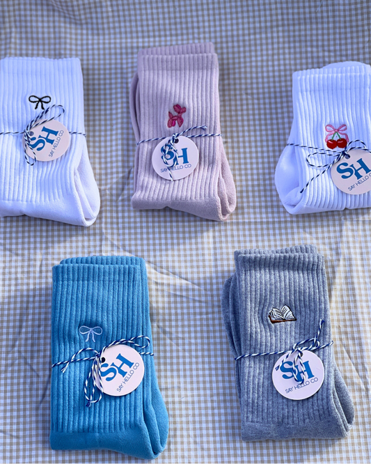 Cozy Embroidered Socks
