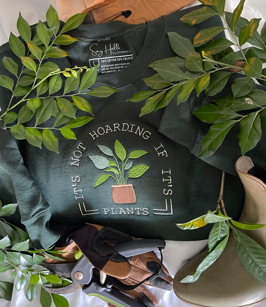 Plant lover Embroidered Sweater - SAY GOODBYE WITH 20% OFF