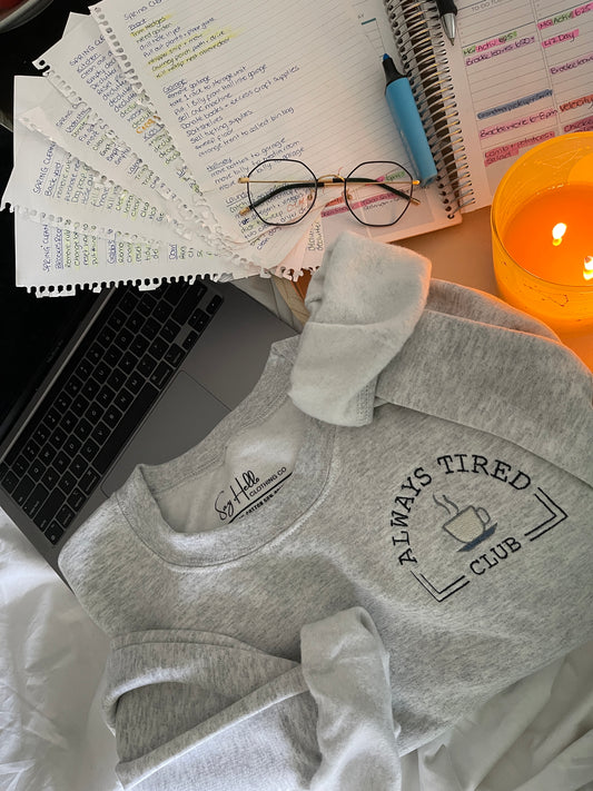 Always Tired Club Sweater - SAY GOODBYE WITH 20% OFF