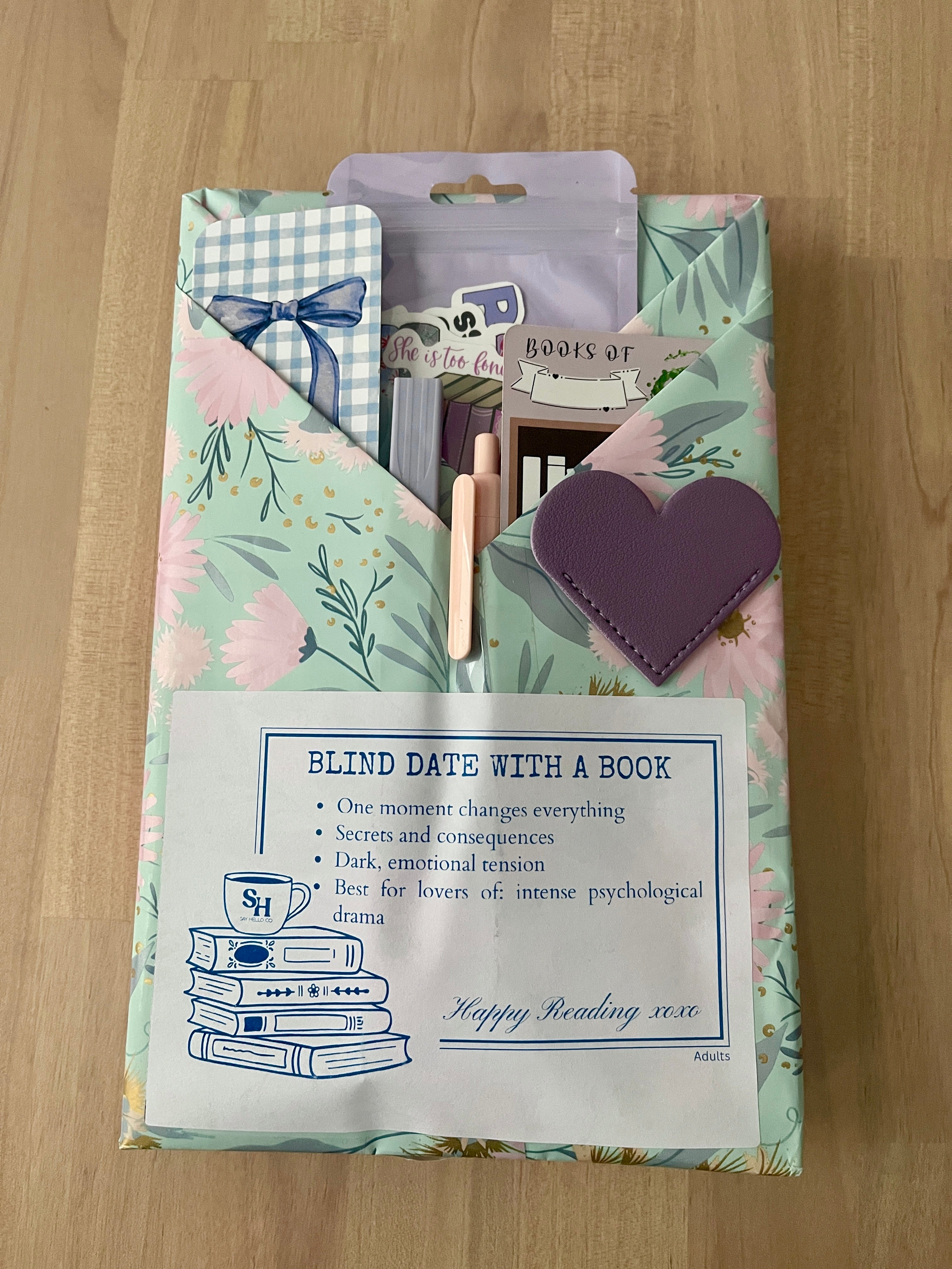 Product packaging with floral design and text on a wooden surface
