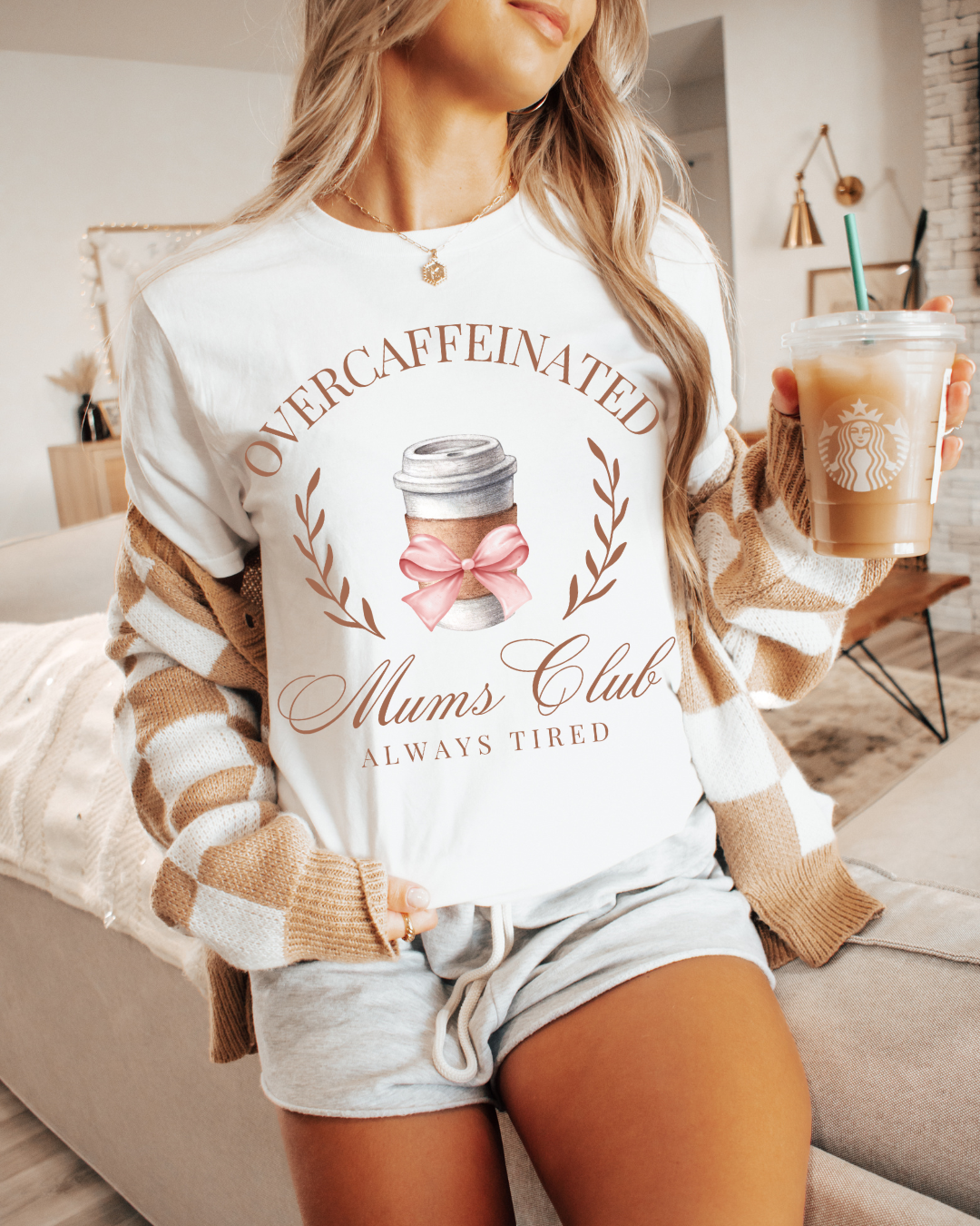 Over caffeinated Mum's Club Tee